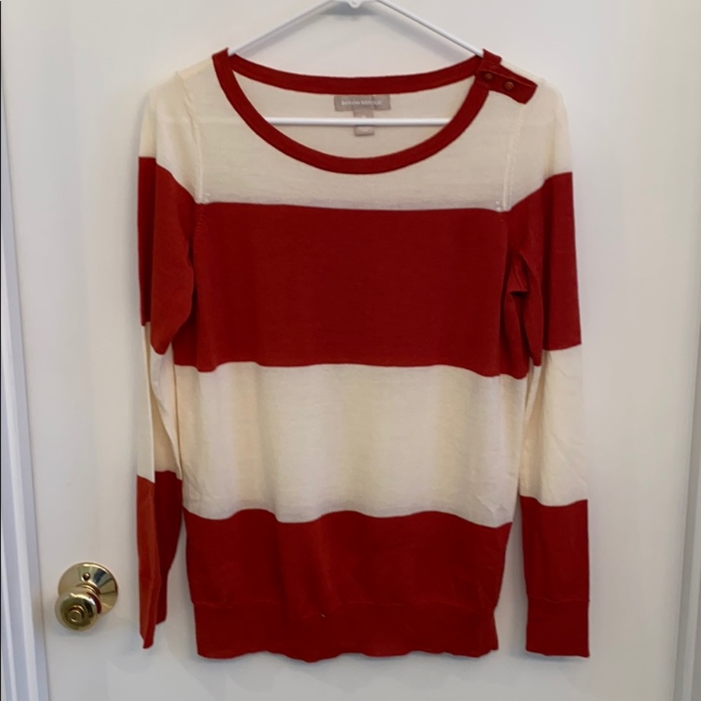 Wool banana republic stripe sweater